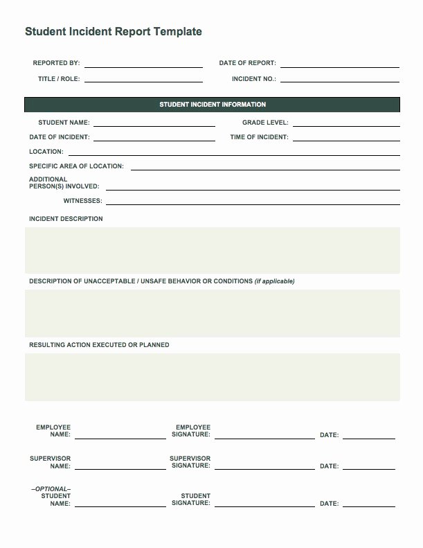 It Incident Report Template Inspirational Free Incident Report Templates Smartsheet
