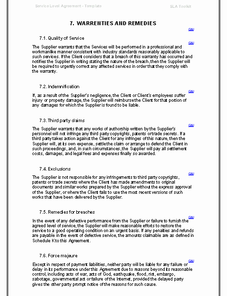 It Service Contract Template Best Of Free Printable It Service Agreement Template form Generic