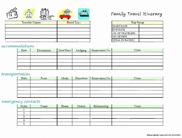 Itinerary Template Google Docs Unique Vacation Itinerary Template Holiday Word Google Docs