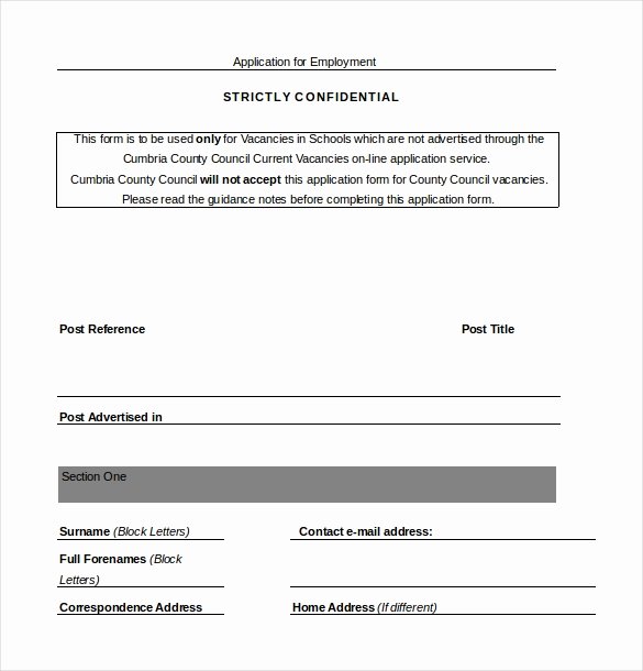 Job Application Template Doc Awesome Employment Application Templates – 10 Free Word Pdf