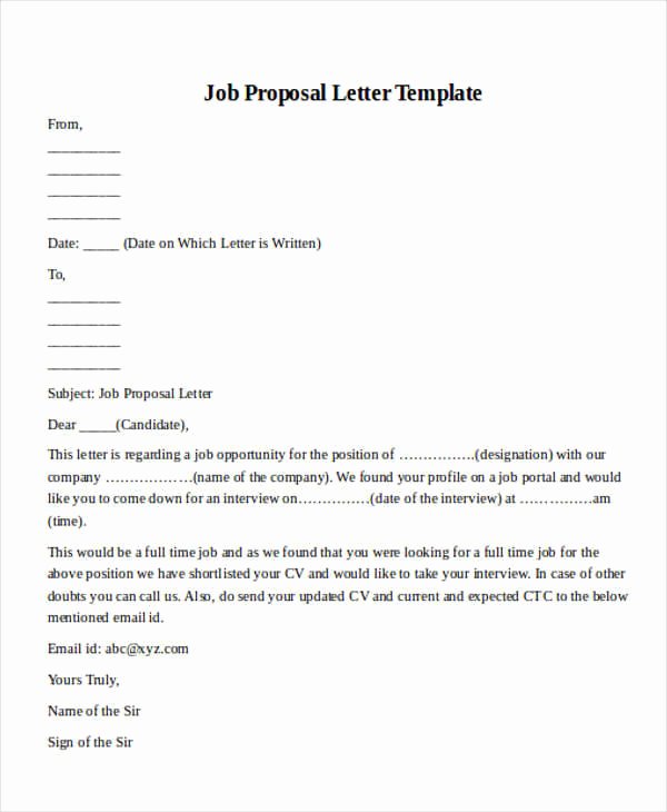 Job Position Proposal Template Luxury Samples and Templates formated