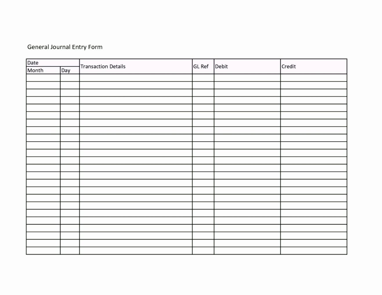 Journal Entry Template Excel Beautiful Accounting Journal Template Excel