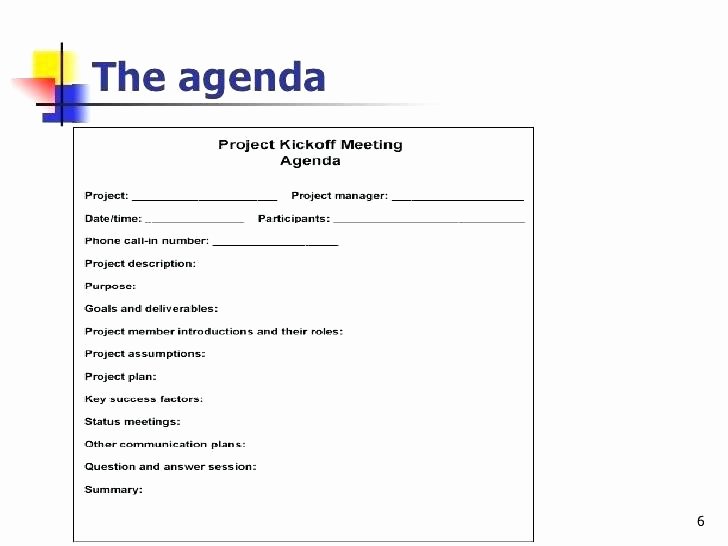 Kickoff Meeting Agenda Template Luxury Project Agenda Template – Tangledbeard