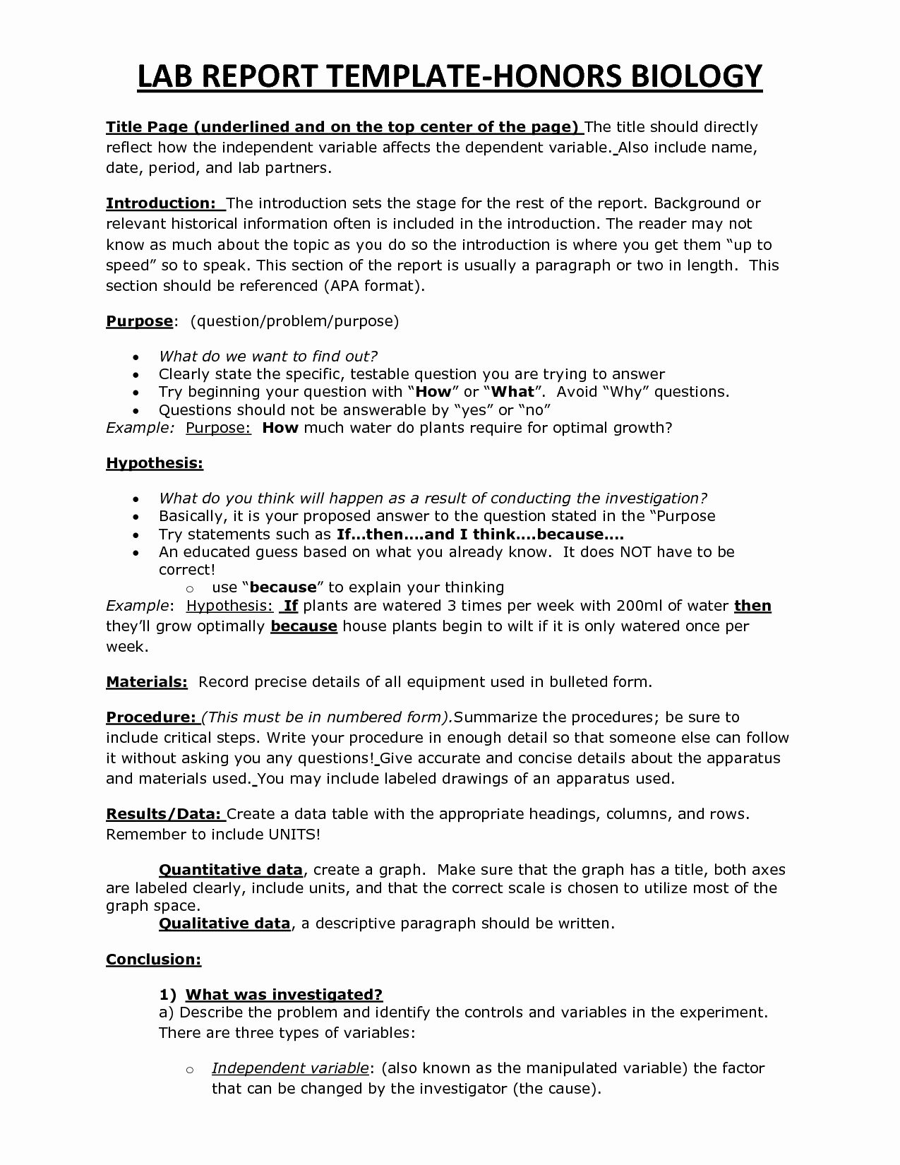 Lab Report Template Word Lovely Lab Report Template