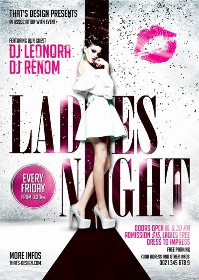 Ladies Night Flyer Template Luxury La S Night Flyer Poster Template V1 Premium &amp; Free