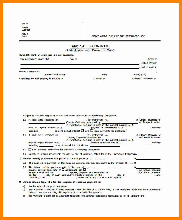 Land Contract Template Ohio Best Of 10 Free Land Contract forms