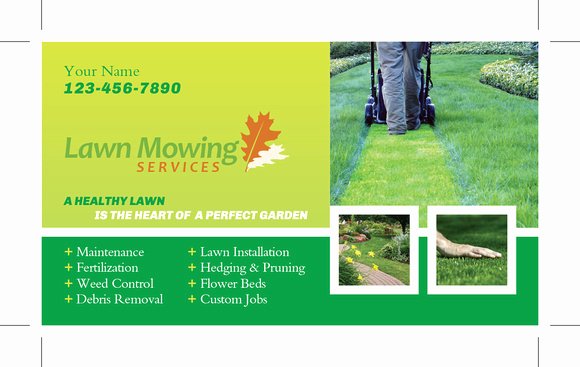 Landscape Business Card Template Luxury Lawn Care Business Cards Templates