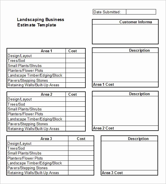 Landscape Maintenance Proposal Template Awesome 6 Landscaping Estimate Templates – Free Word Excel &amp; Pdf