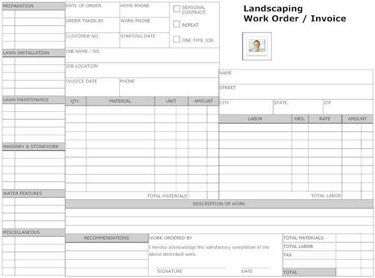 Landscaping Work order Template Beautiful 10 Best Landscaping Invoice Templates Images On Pinterest