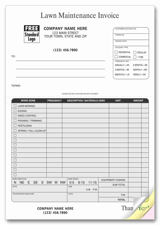 Landscaping Work order Template Luxury Lawn Maintenance Work order forms Landscaping Design