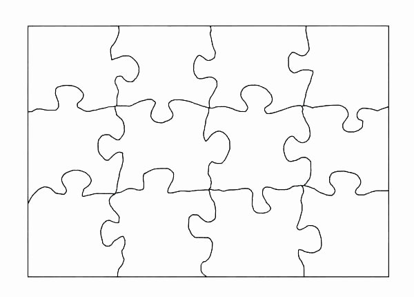 Large Puzzle Piece Template Inspirational Blank Puzzle Pieces Template 6 Piece Jigsaw Puzzle