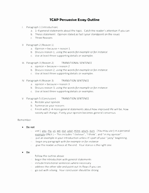 Law School Outline Template Unique Persuasive Essay Structure Examples Outlines format for