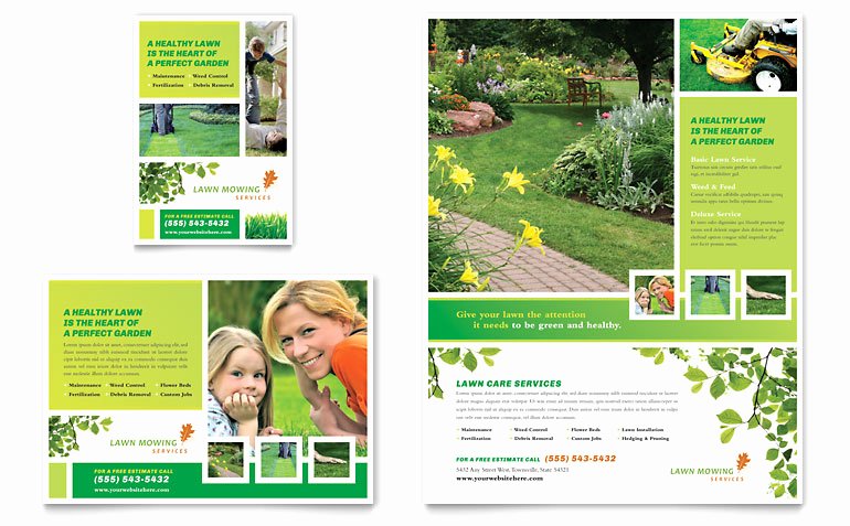 Lawn Care Flyers Template Awesome Lawn Mowing Service Flyer &amp; Ad Template Word &amp; Publisher