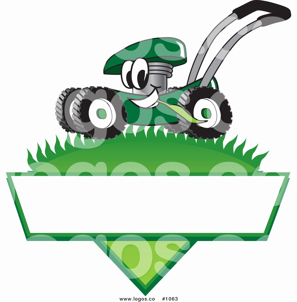 Lawn Care Logo Template Lovely Royalty Free Cartoon Vector Logo Of A Green Lawn Mower