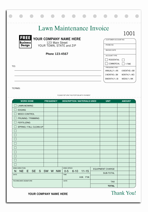 Lawn Care Proposal Template Lovely 123 3 Lawn Maintenance Invoice