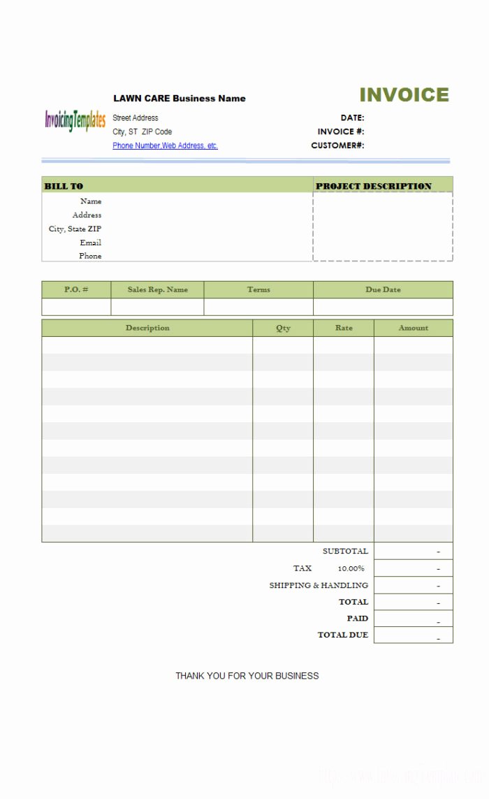 Lawn Mowing Schedule Template New Bid Proposal Template for Lawn Care Templates Resume