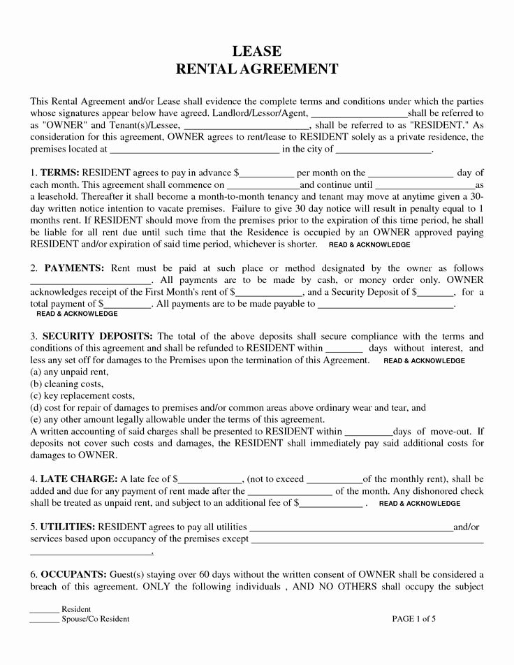 Lease Purchase Agreement Template Elegant Printable Sample Rental Lease Agreement Templates Free