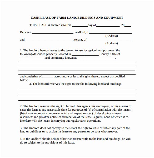 Lease Purchase Agreement Template New 15 Land Lease Agreements – Samples Examples &amp; format