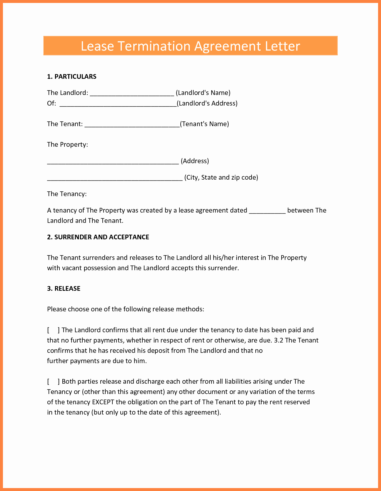 Lease Termination Agreement Template Awesome 9 Termination Of Lease Agreement