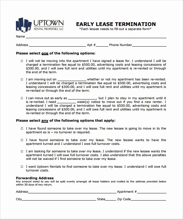 Lease Termination Agreement Template Best Of Early Termination Rental Agreement Letter Sample M