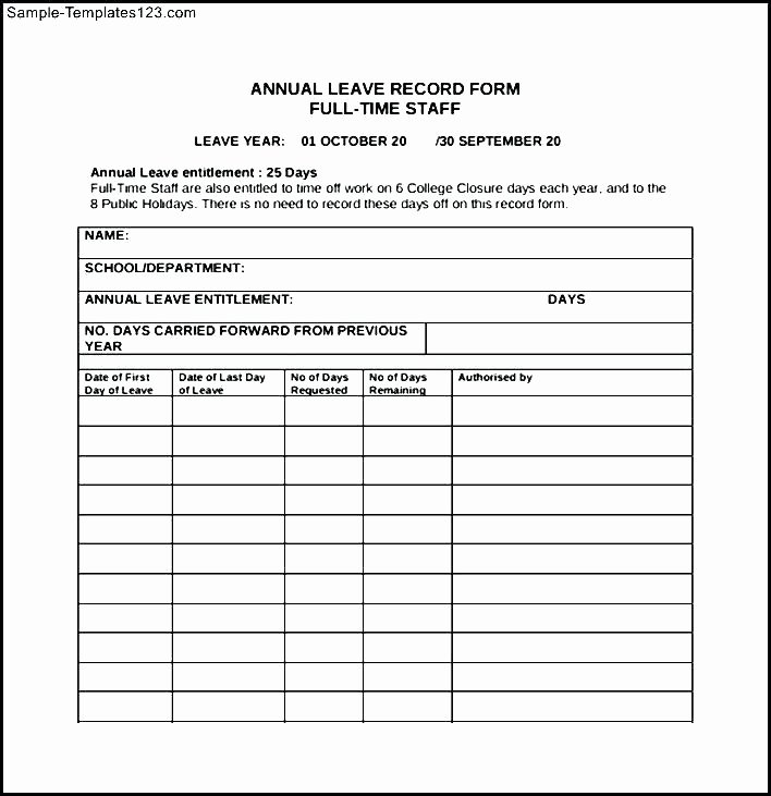 Leave Request form Template Beautiful Simple Leave Request form Staff Record Template Employee