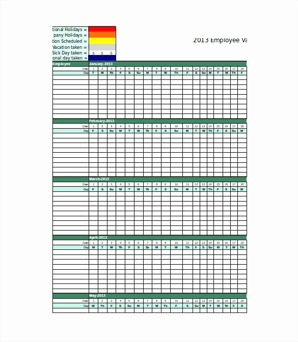 Leave Tracker Excel Template Unique Inputs Section Employee Vacation Planner Template