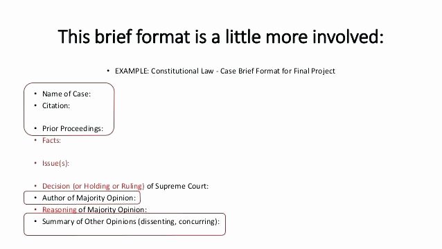 Legal Brief Template Word Inspirational Printable Case Brief Template How to format A Legal Proper