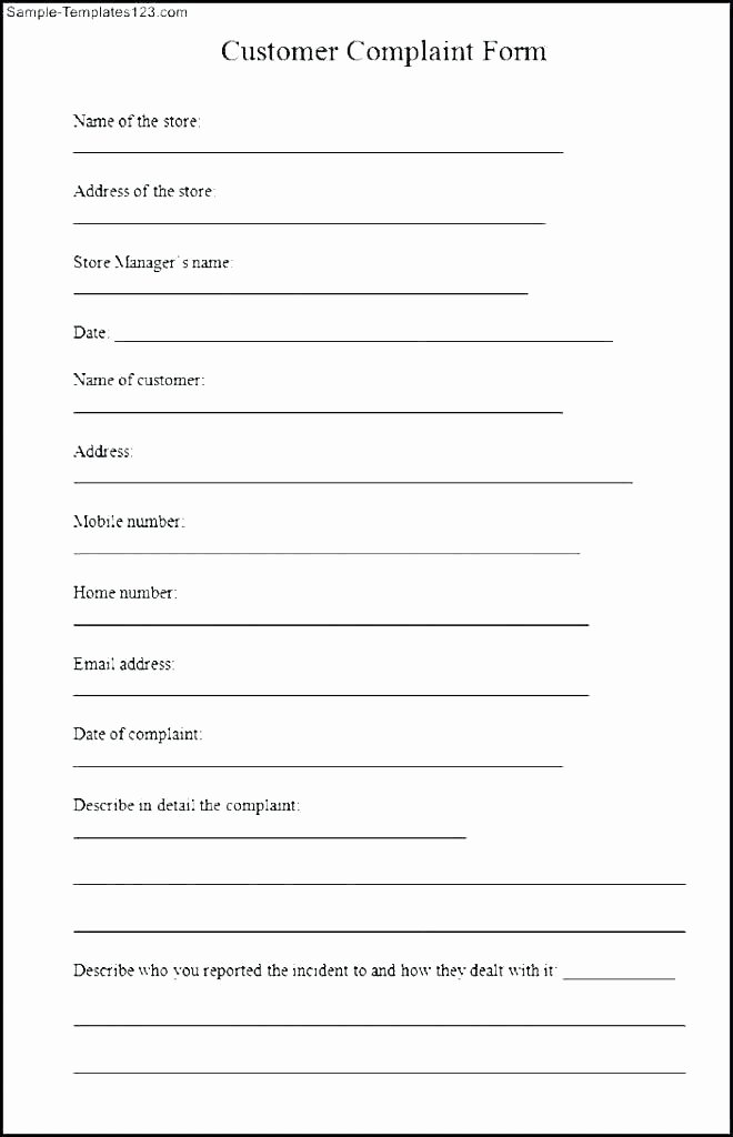 Legal Complaint Template Word Awesome Legal Plaint form Template Example Customer Plaints