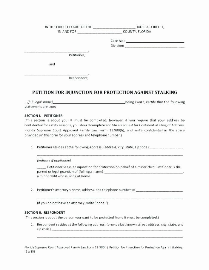 Legal Document Template Word Lovely Legal Petition Template Petition form Template Business