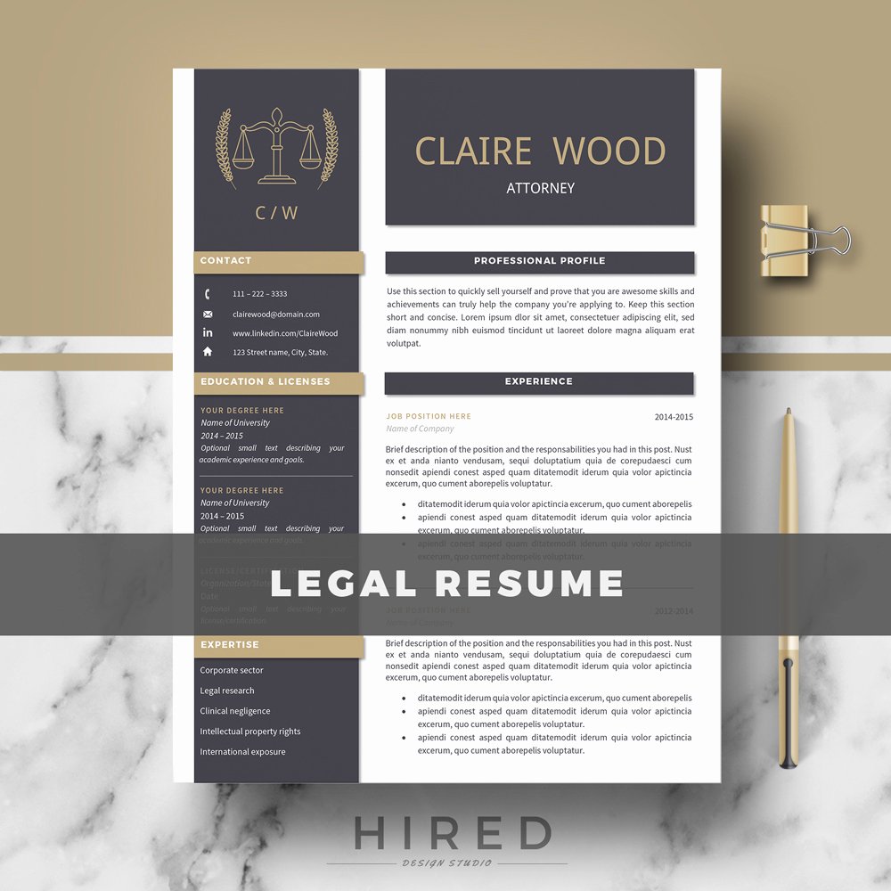 Legal Resume Template Word Inspirational Resume Templates Hired Design Studio