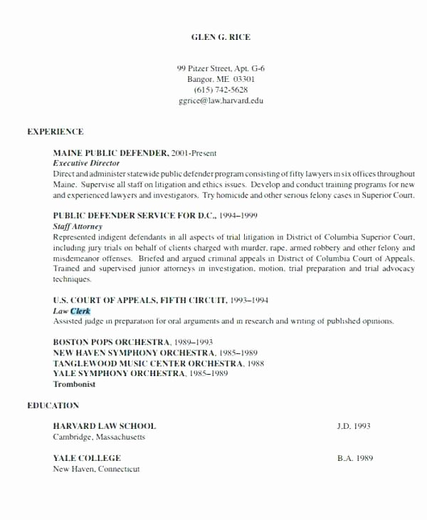 Legal Resume Template Word New attorney Resume Templates Sample attorney Resume
