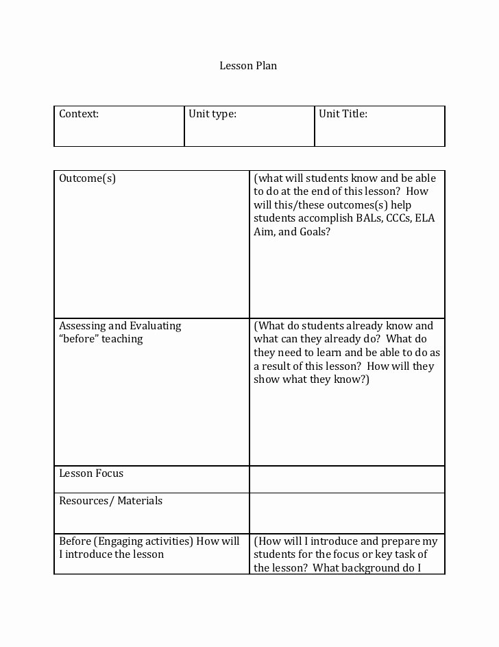Lesson Plan Calendar Template Beautiful Lesson Plan Template with Examples