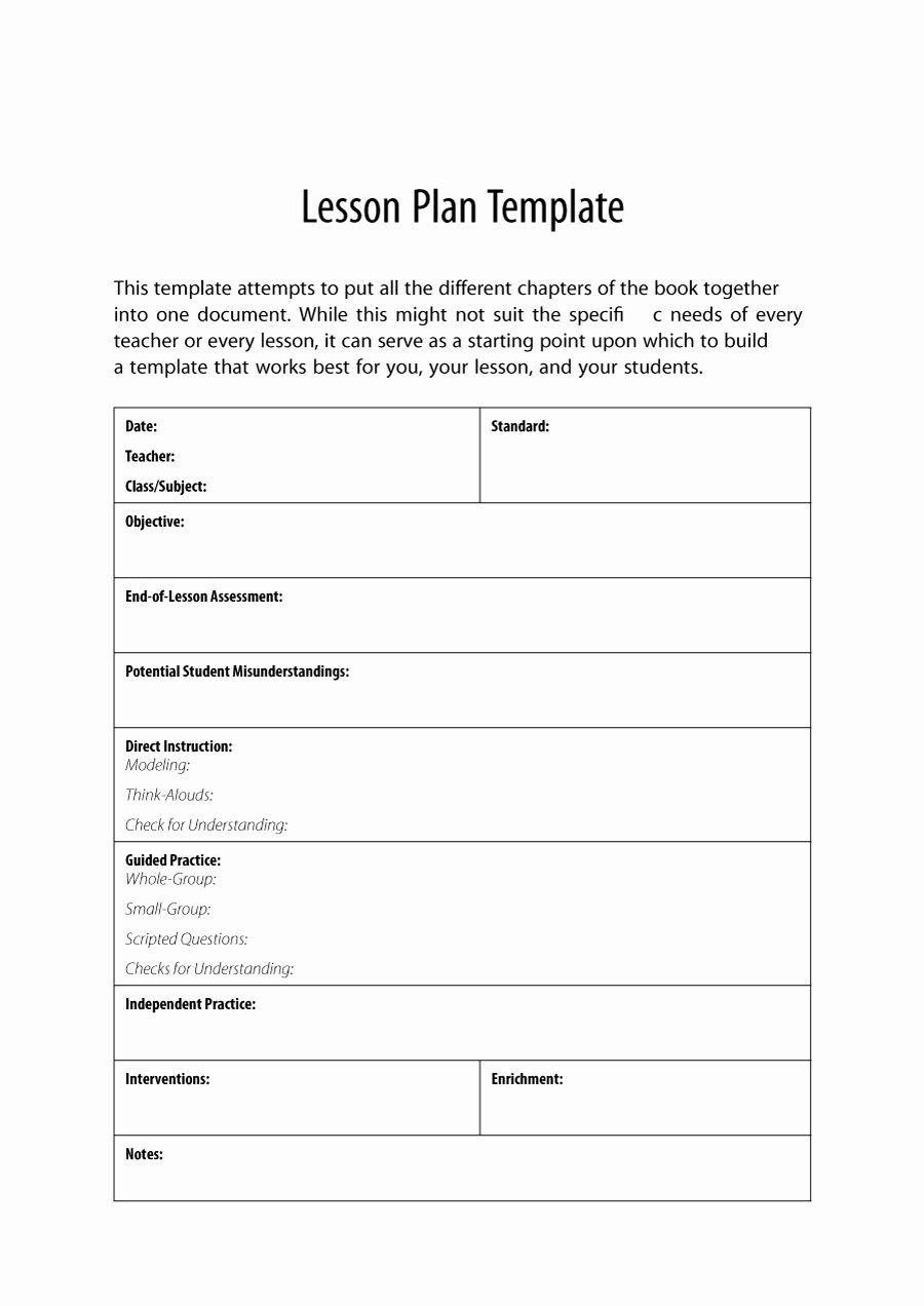 Lesson Plan Template Free Luxury 44 Free Lesson Plan Templates [ Mon Core Preschool