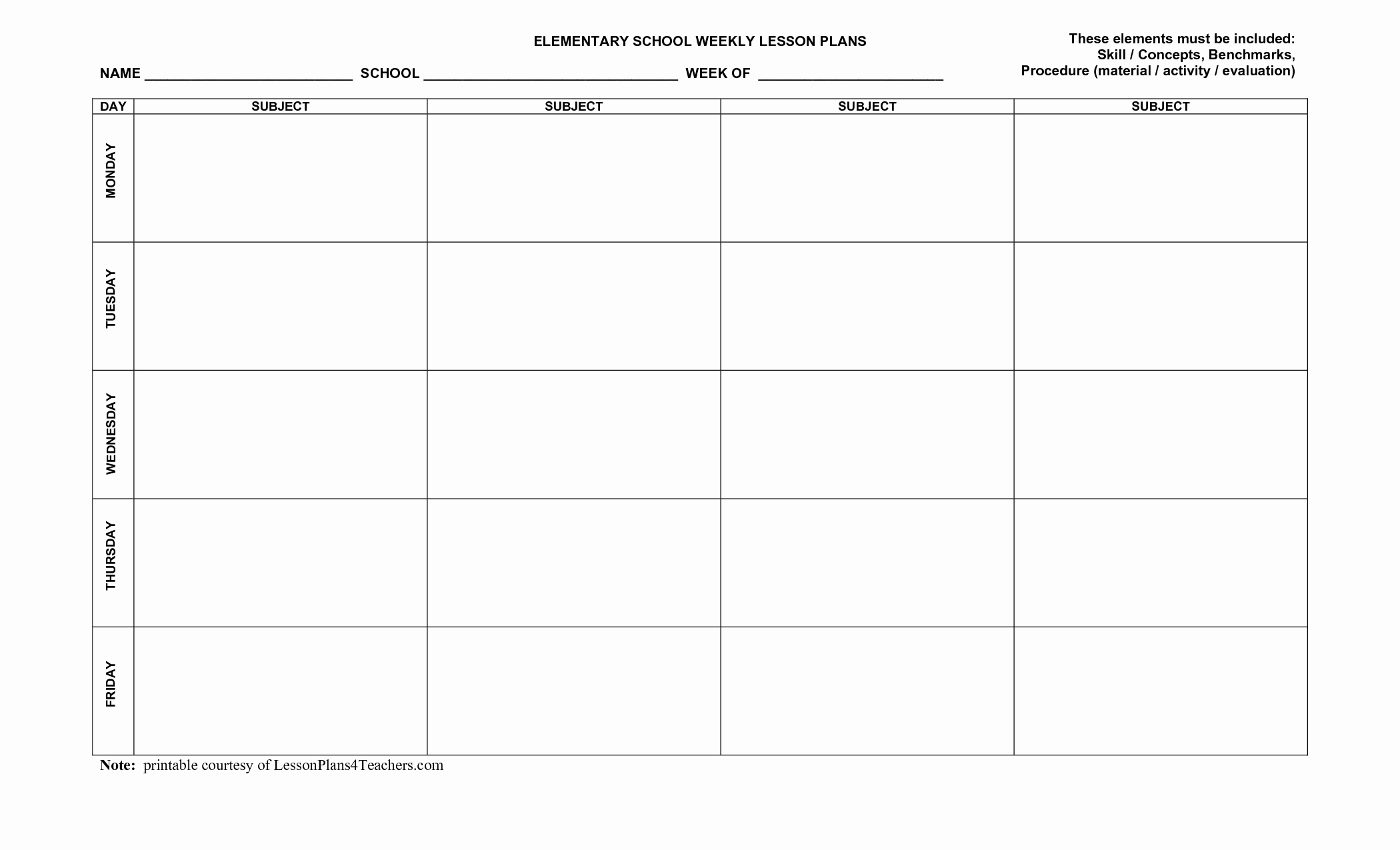 Lesson Plan Template Free Luxury Use This Blank 8 Part Lesson Plan Template Every Time that