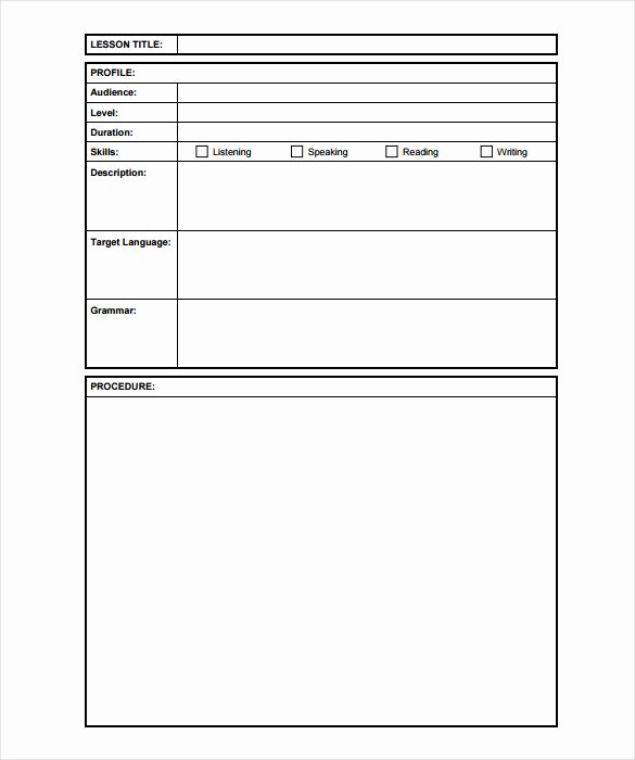 Lesson Plan Template Pdf Beautiful Blank Lesson Plan Template – 15 Free Pdf Excel Word