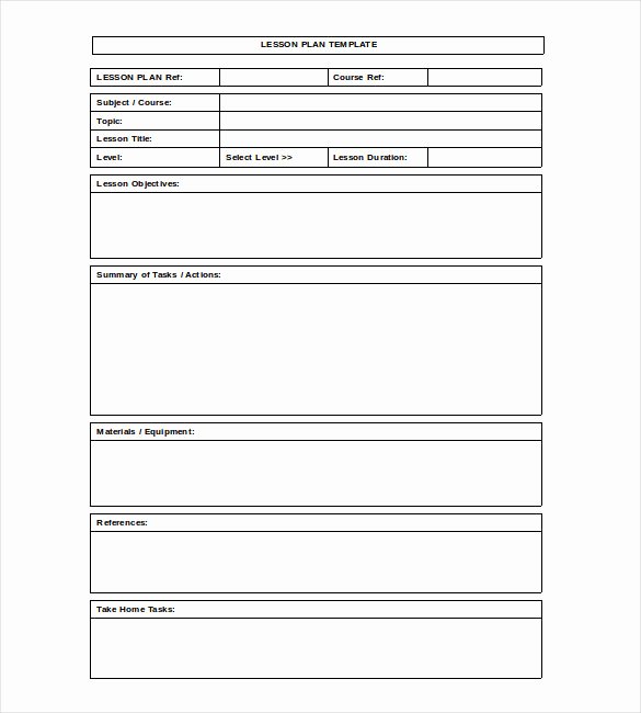 Lesson Plan Template Pdf New Blank Lesson Plan Template – 15 Free Pdf Excel Word