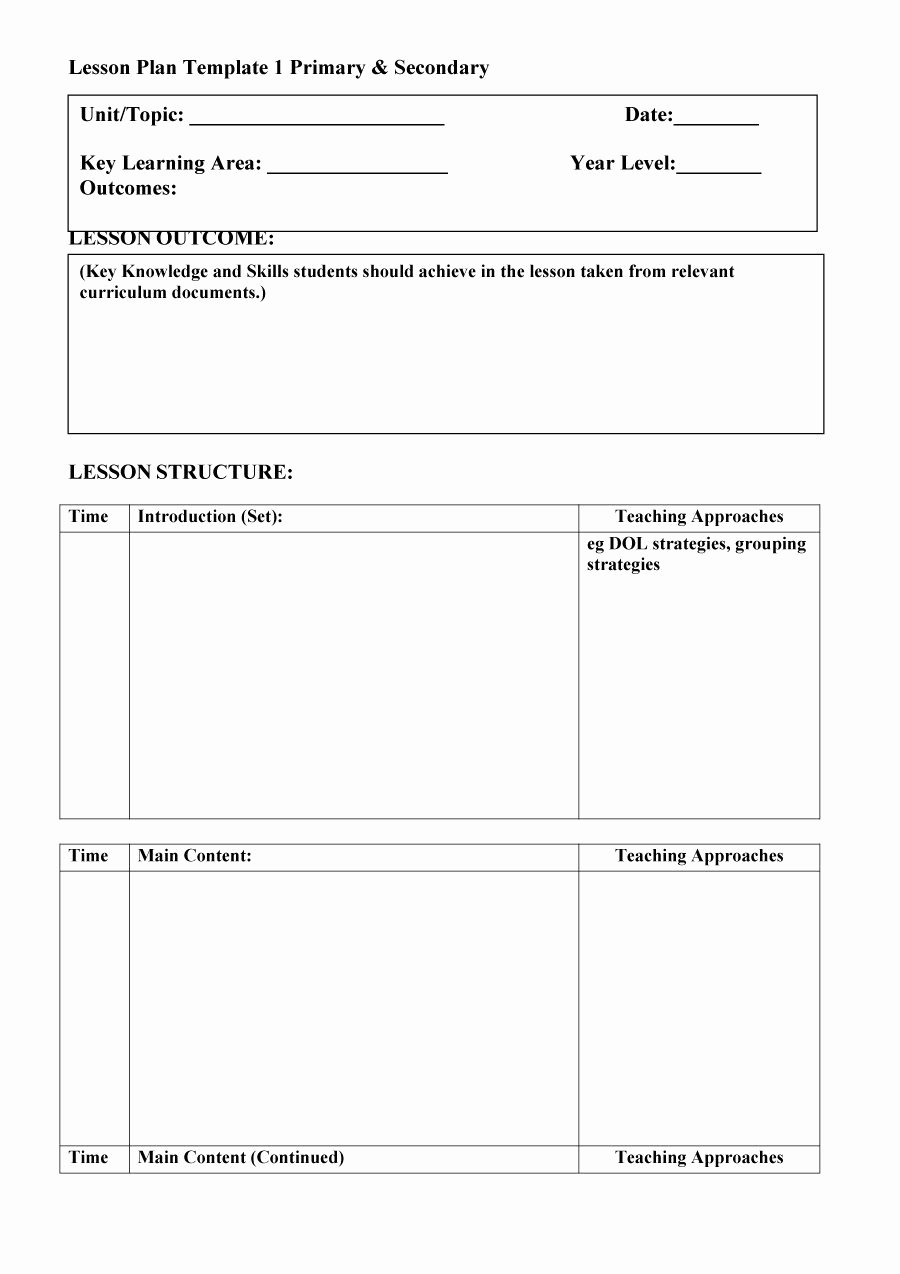 Lesson Plan Template Preschool Awesome 44 Free Lesson Plan Templates [ Mon Core Preschool Weekly]