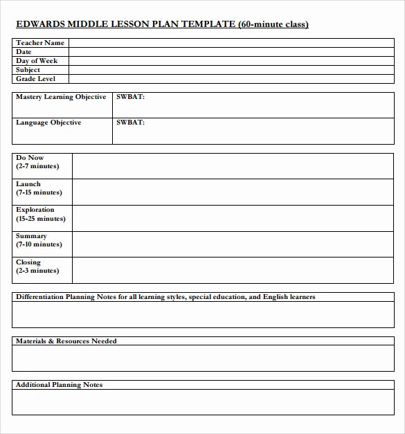 Lesson Plan Template Word Lovely Sample Simple Lesson Plan Template 11 Download Documents