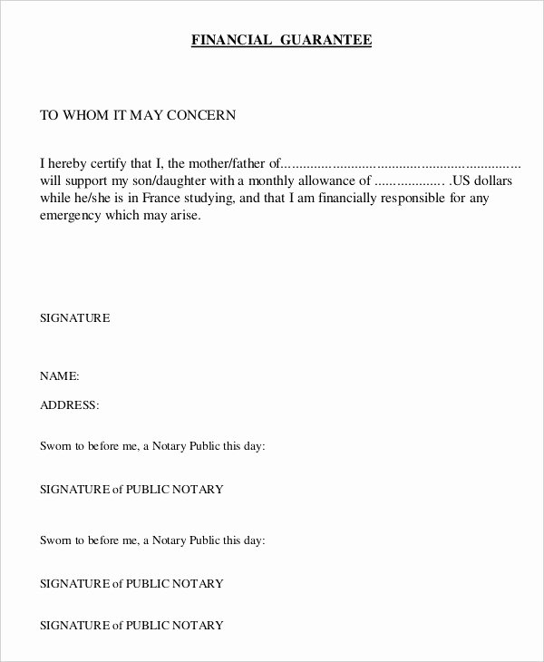 Letter Of Guarantee Template Awesome 18 Sample Letters Of Guarantee Pdf Word Apple Pages