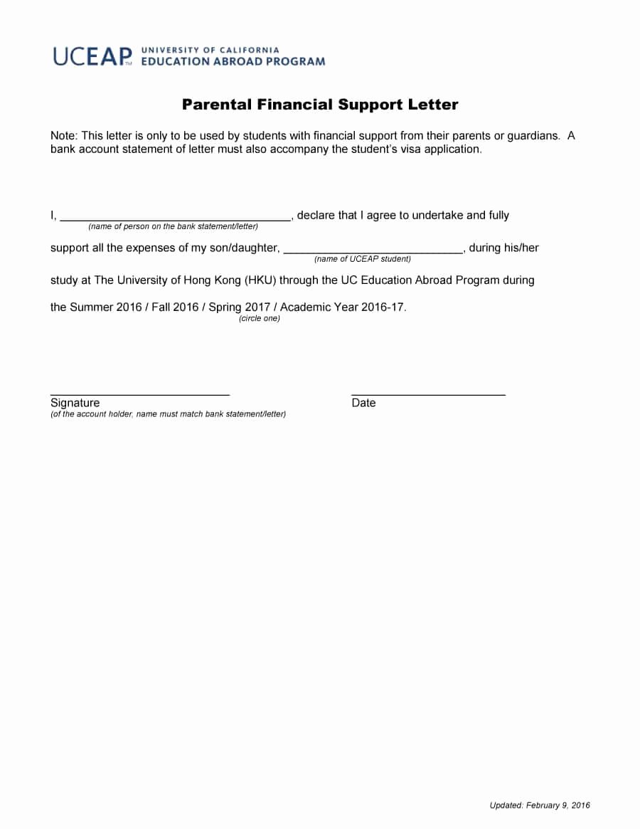 Letter Of Support Template Elegant 40 Proven Letter Of Support Templates [financial for