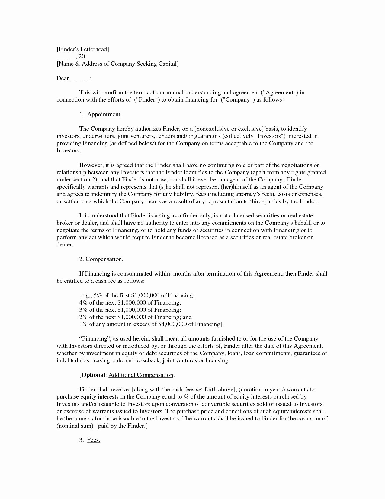 Letter Of Understanding Template Elegant Letter Agreement Template Between Two Parties Examples