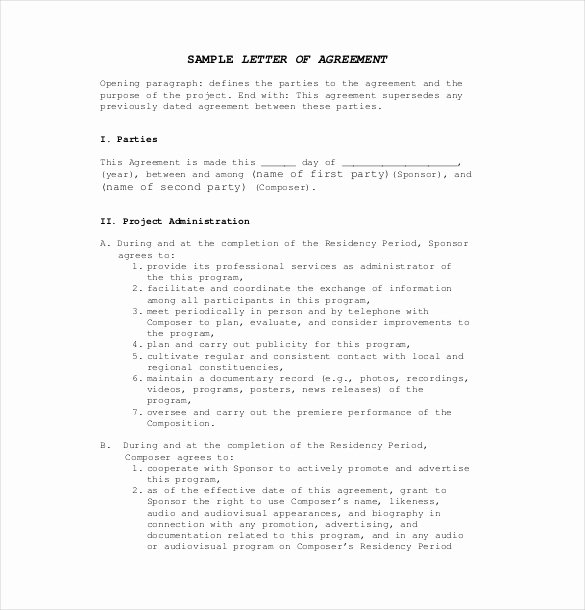 Letter Of Understanding Template Inspirational 18 Payment Agreement Templates Pdf Google Docs Pages