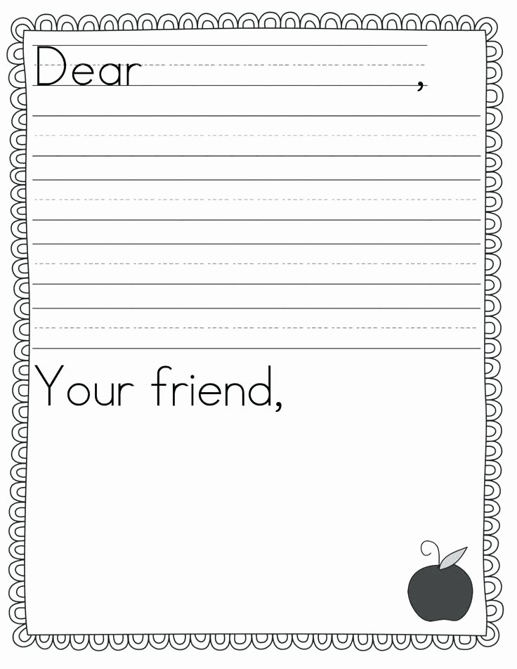 Letter Template Google Docs Luxury Letter Template for Kids Personal Templates Download