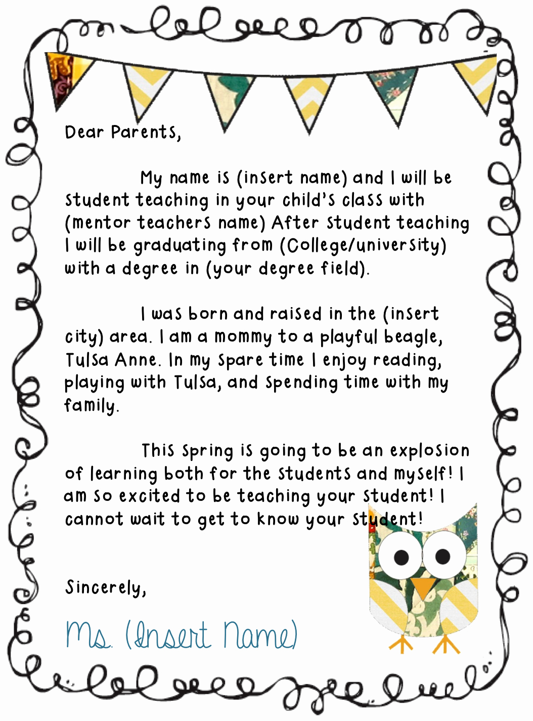 Letter to Parent Template Best Of Needing to Make A Letter to Send to Parents to Introduce