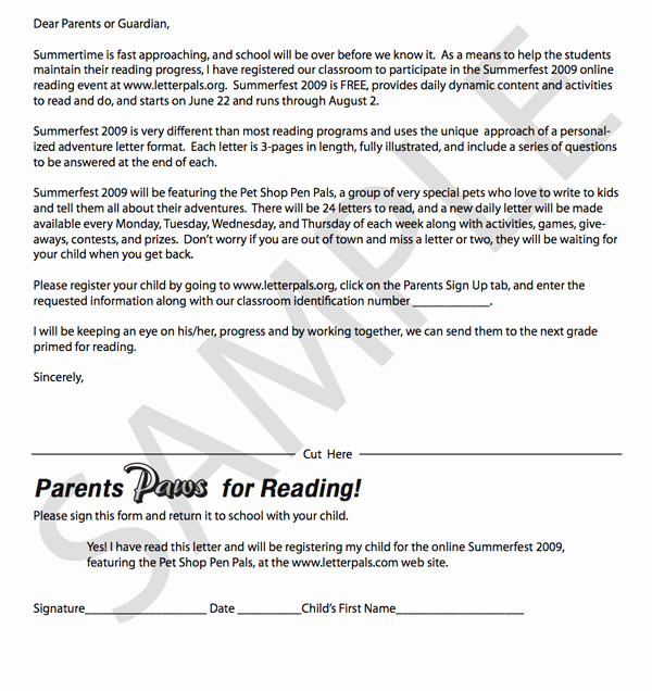 post sample notification letter for parents 2205