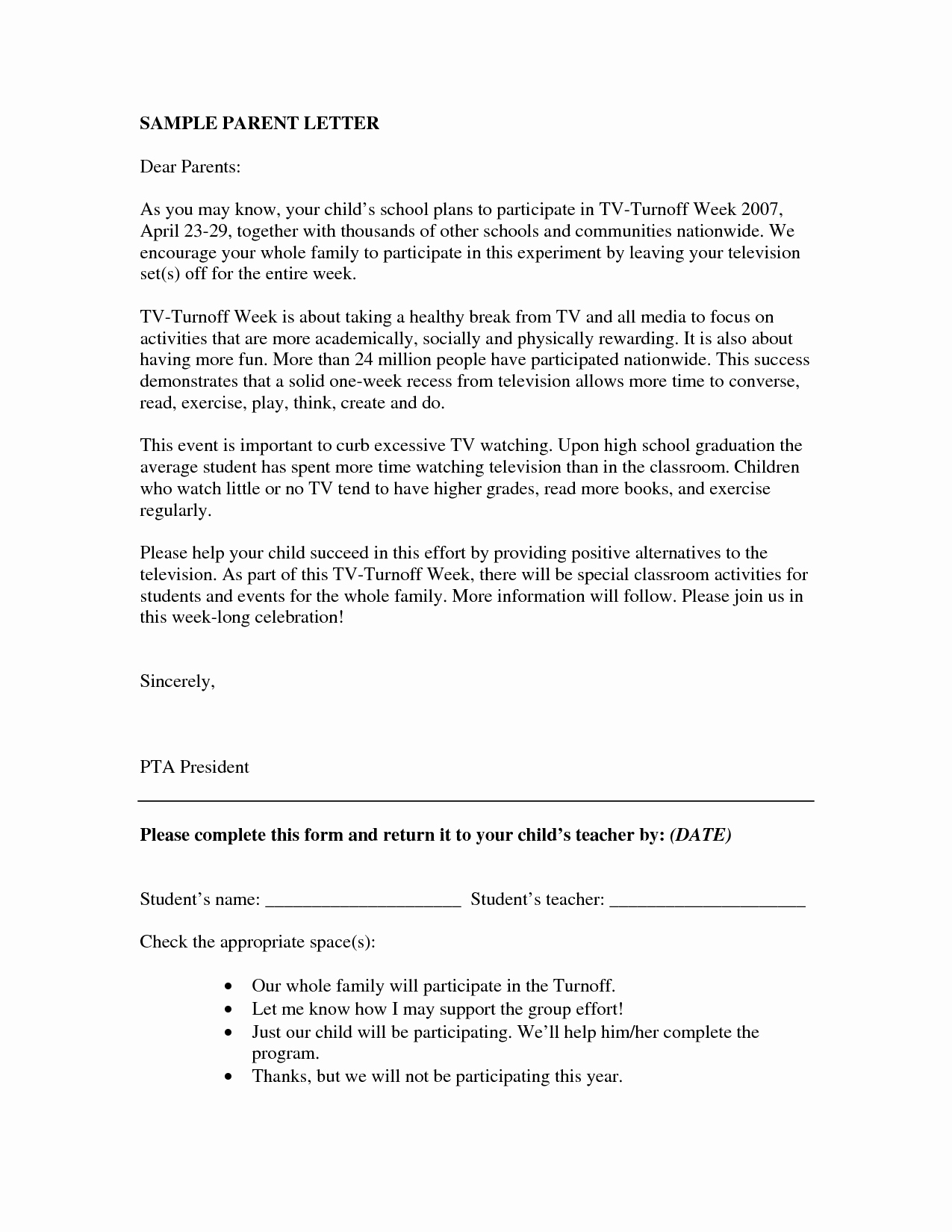 Letter to Parents Template New 10 Best Of Sample Failure Notice to Parents