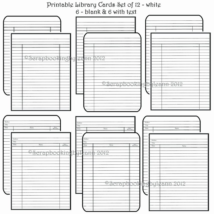 Library Checkout Cards Template Inspirational Printable Library Check Out Cards