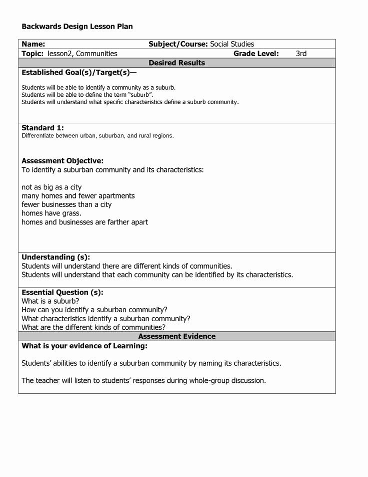 Library Lesson Plan Template Awesome Backward Planning Template