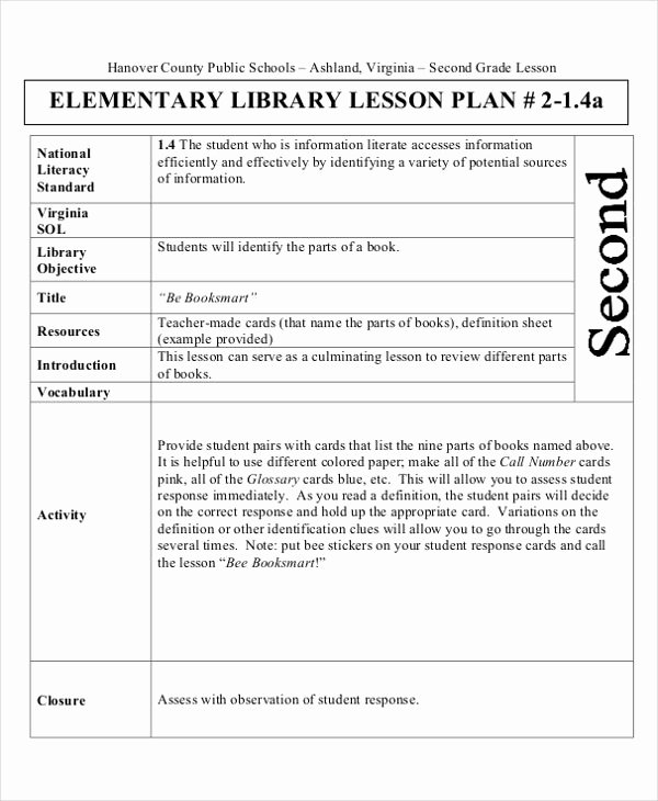 Library Lesson Plan Template Best Of 40 Lesson Plan Templates