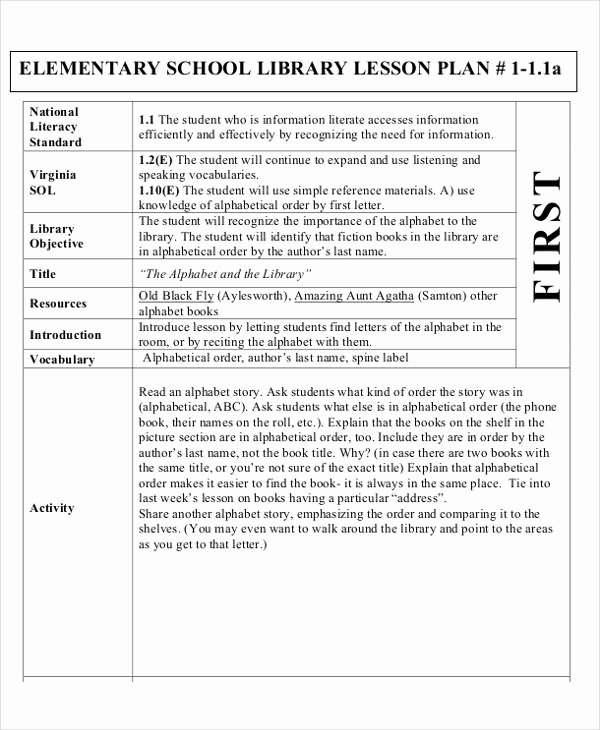 Library Lesson Plan Template New 40 Lesson Plan Templates In Pdf